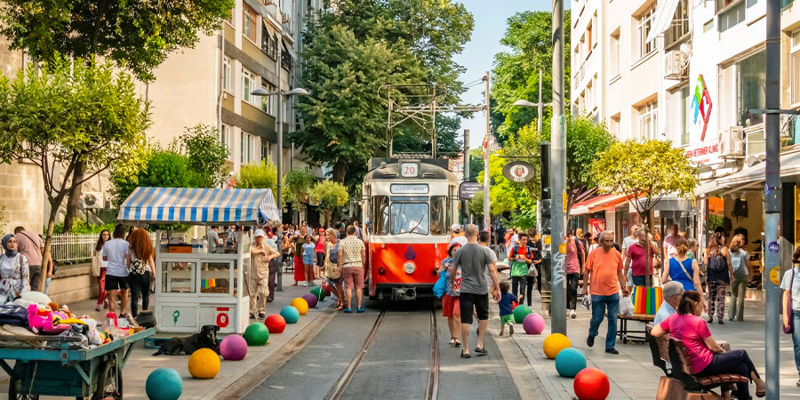 Le Quartier Kadiköy à Istanbul sur la rive Asiatique