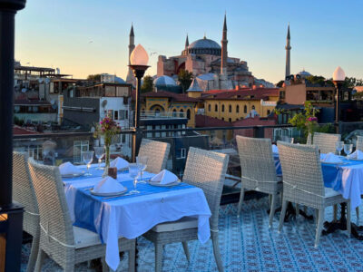 Les terrasses d'Istanbul avec vue panoramique