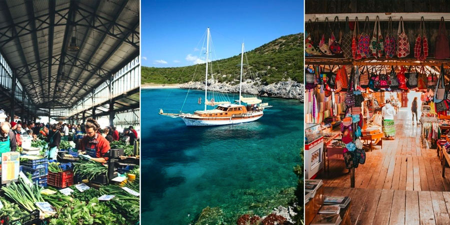 Excursion Bateau avec Visite du Marché de Gocek Fethiye