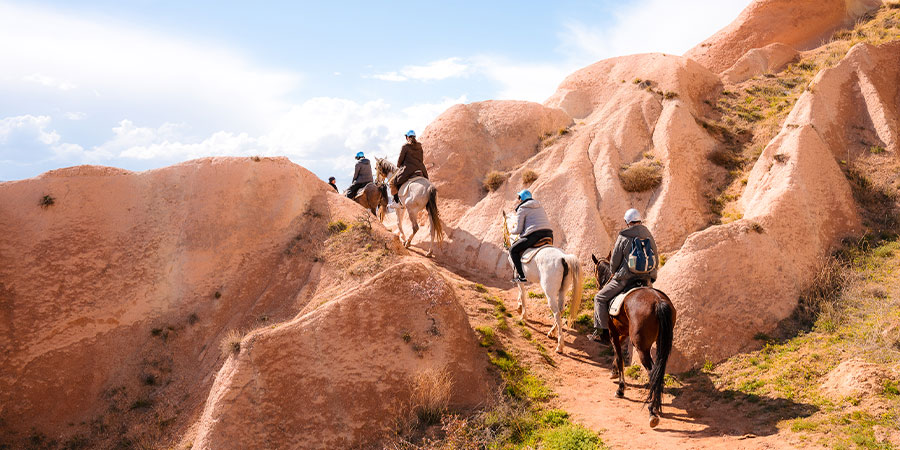 La randonnée à cheval en Cappadoce